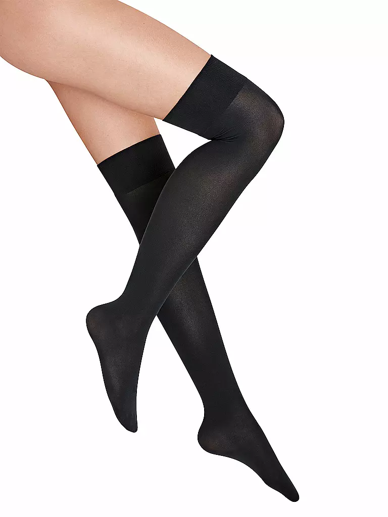 WOLFORD Kniestr mpfe Overknees Velvet 80 Black schwarz